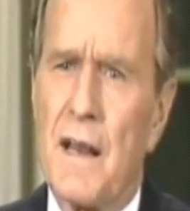 Reptilian George Bush