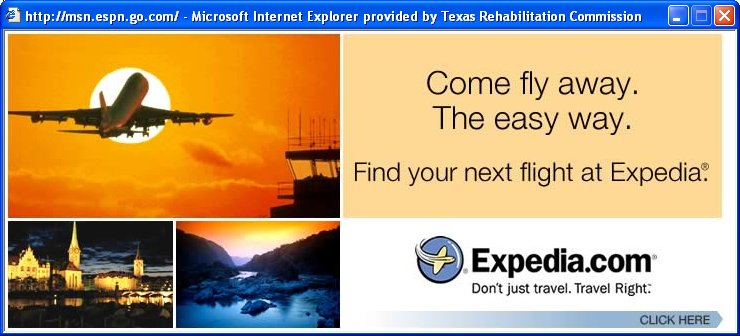 Expedia ad logo sun